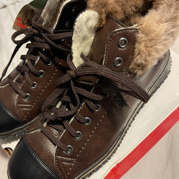 Rieker leather fur-lined short boots CORDULA - Picture 3 of 16